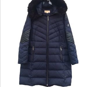Michael Kors Navy Down Puffer Coat 1X